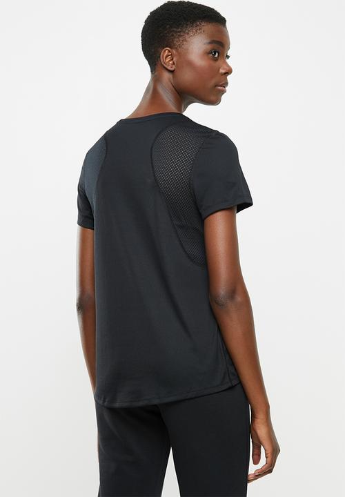 Nike - Nike run short sleeve top - black