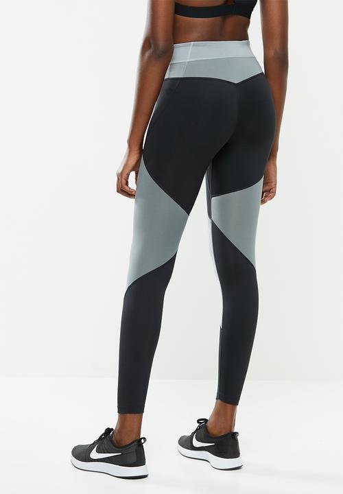 Nike - Nike one colourblock 7/8 tights - black & grey