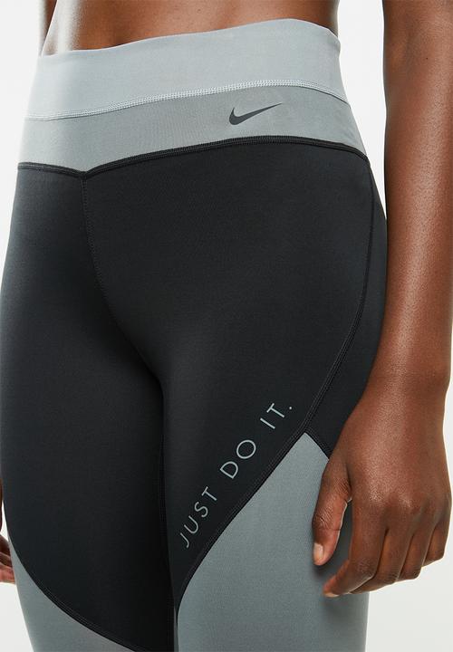 Nike - Nike one colourblock 7/8 tights - black & grey