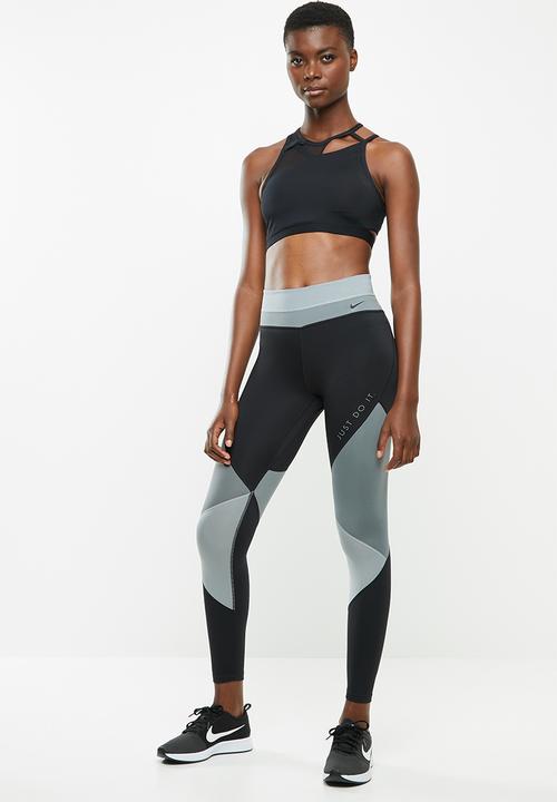 Nike - Nike one colourblock 7/8 tights - black & grey