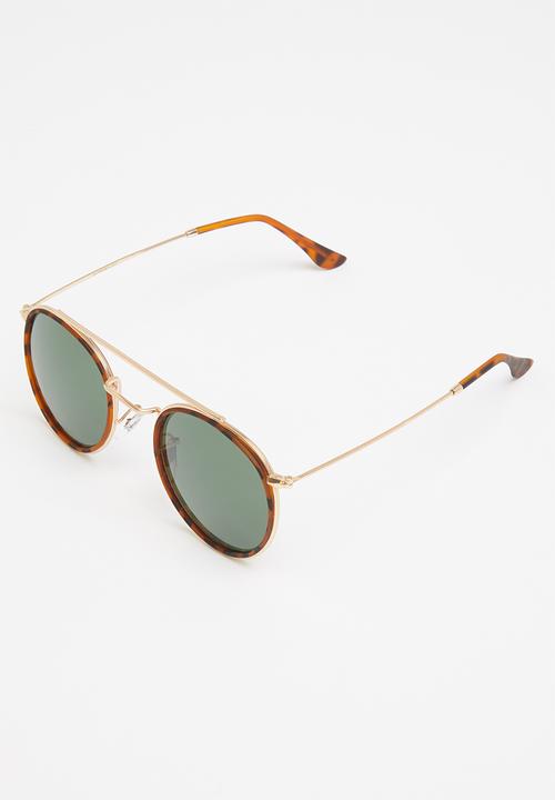 Superbalist - Lucky sunglasses - gold & green