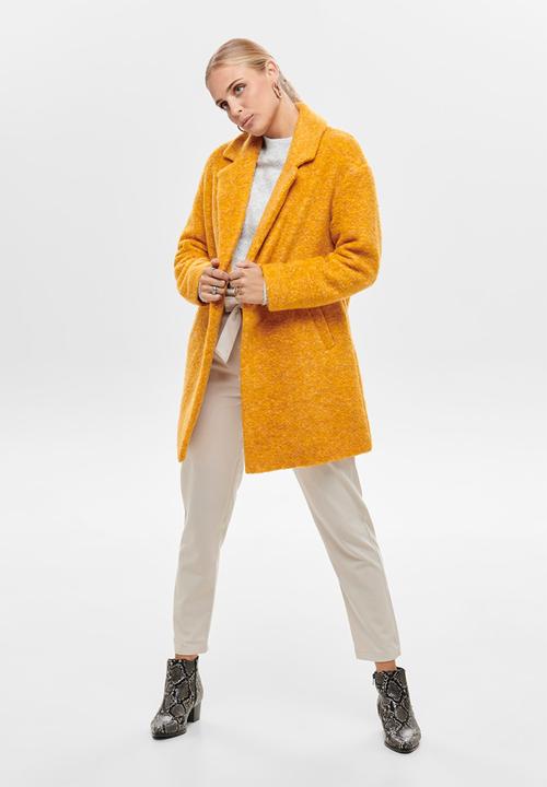 ONLY - Nina wool coat - yellow