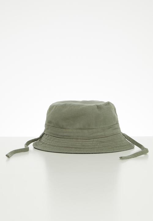 Cotton On - Reversible bucket hat - black & khaki 