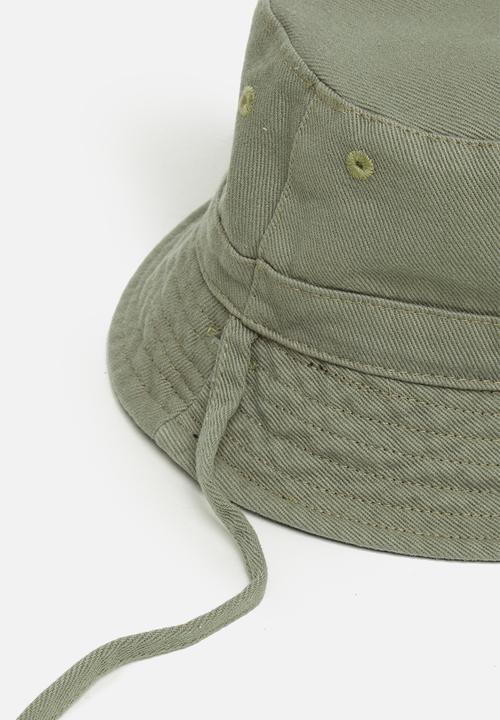 Cotton On - Reversible bucket hat - black & khaki 