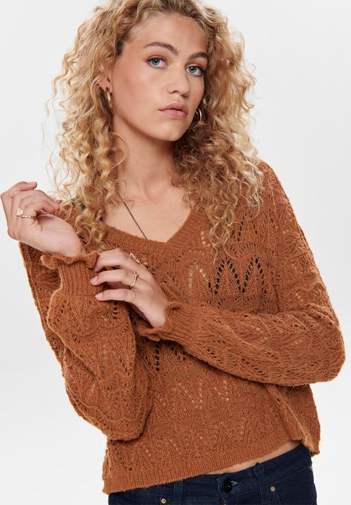 ONLY - Amilia long sleeve pullover - rust 