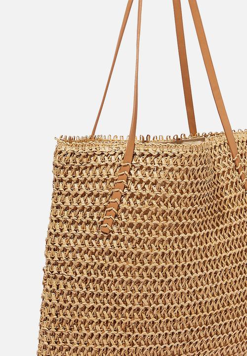 Rubi - Woven tote bag - natural