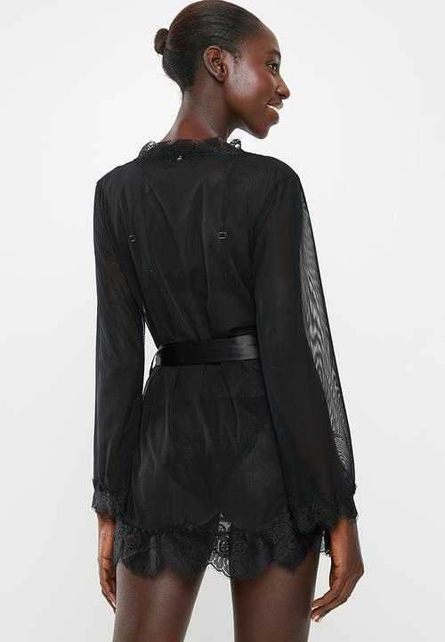 SISSY BOY - Kimono sleeve gown - black