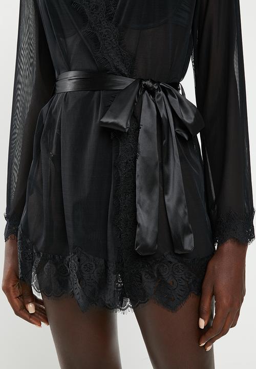 SISSY BOY - Kimono sleeve gown - black