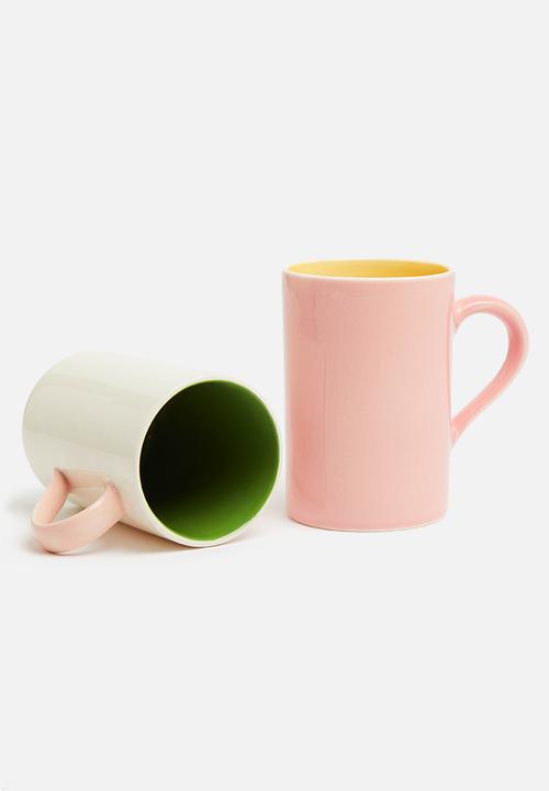 Urchin Art - Lenny mugs set of 2 - multi 