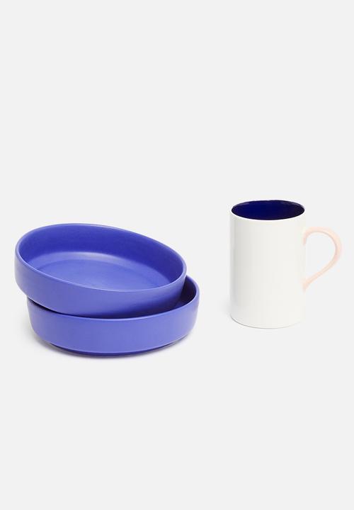 Urchin Art - Sam bowl set of 2 - blue 