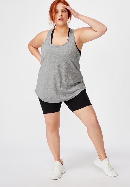 Cotton On - Curve active training tank top - salt & pepper