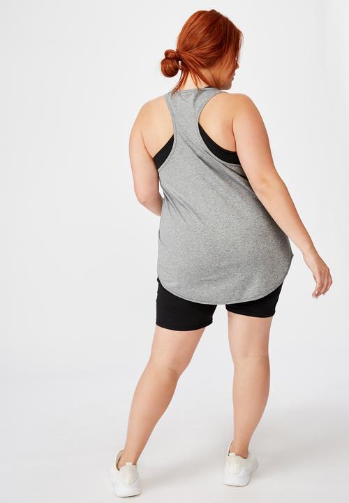 Cotton On - Curve active training tank top - salt & pepper