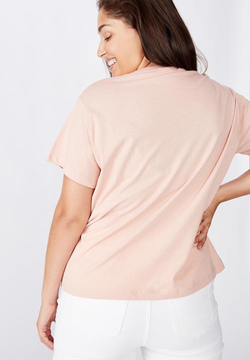 Cotton On - Curve graphic tee south west - pink 