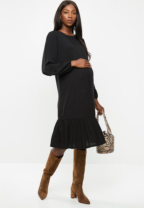 Superbalist - Maternity Tier midi dress - black