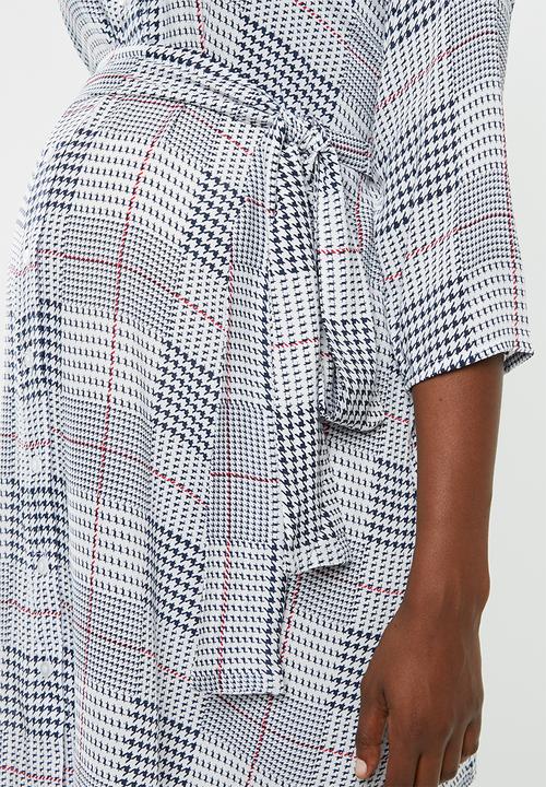 Superbalist - Maternity Belted shirt dress - check