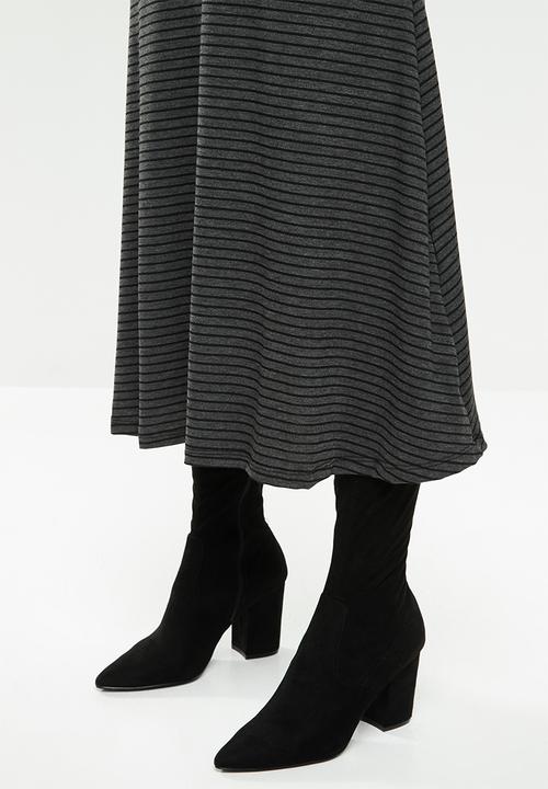 Superbalist - Maternity knit midi skirt - grey & black 