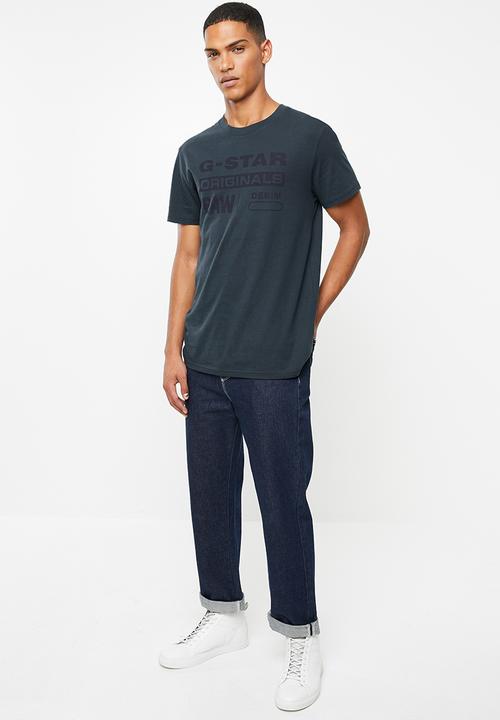 G-STAR - Graphic 8 r T-shirt - blue