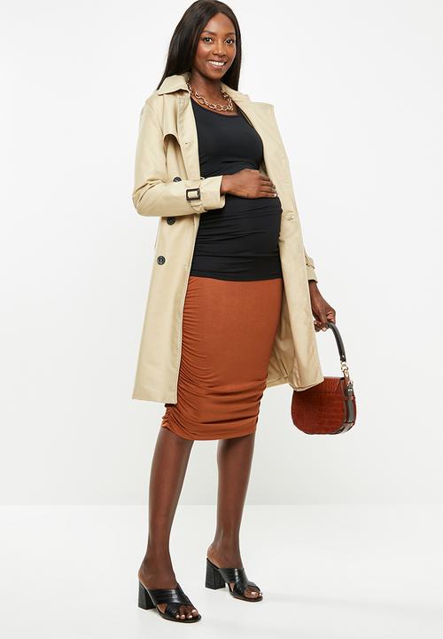 Superbalist - Ruched maternity skirt - rust