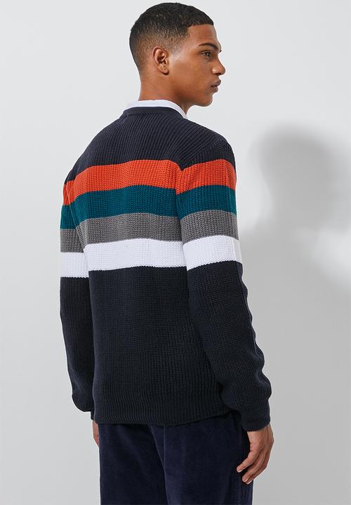 Superbalist - Stripe chunky crew neck knit - multi