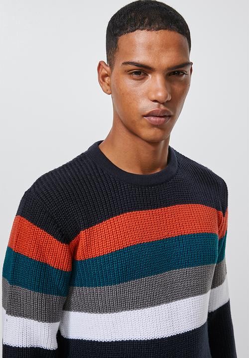Superbalist - Stripe chunky crew neck knit - multi