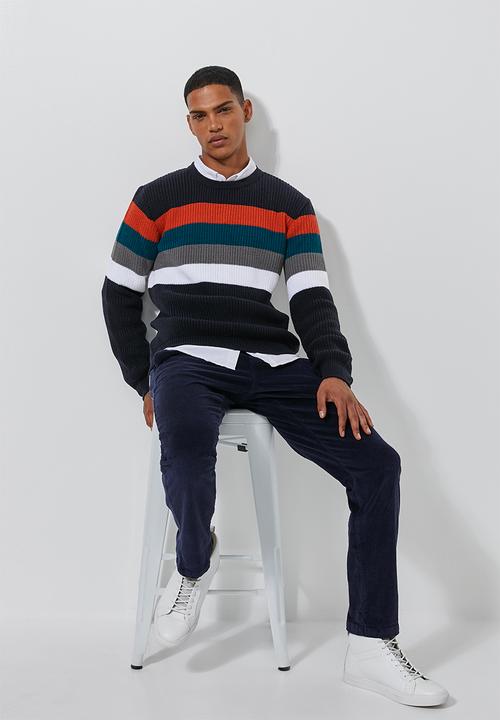 Superbalist - Stripe chunky crew neck knit - multi
