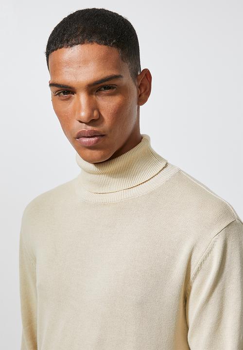 Superbalist - Premium slim fit roll neck knit - beige 
