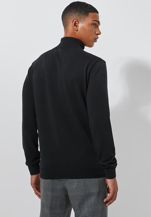 Superbalist - Premium slim fit roll neck knit - black