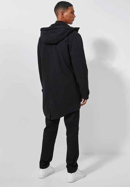 Superbalist - Padded parka jacket - black