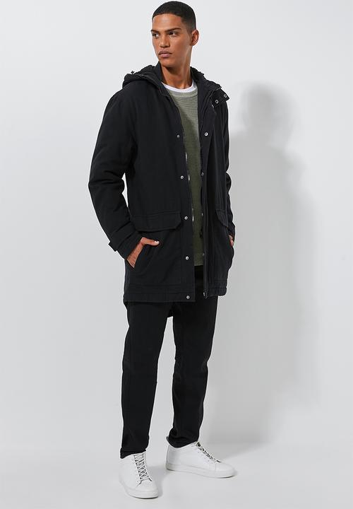 Superbalist - Padded parka jacket - black