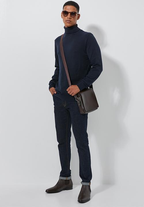 Superbalist - Premium slim fit roll neck knit - navy