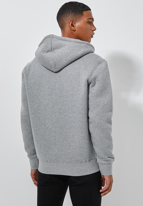 Superbalist - Sherpa lined zip through hoodie - grey
