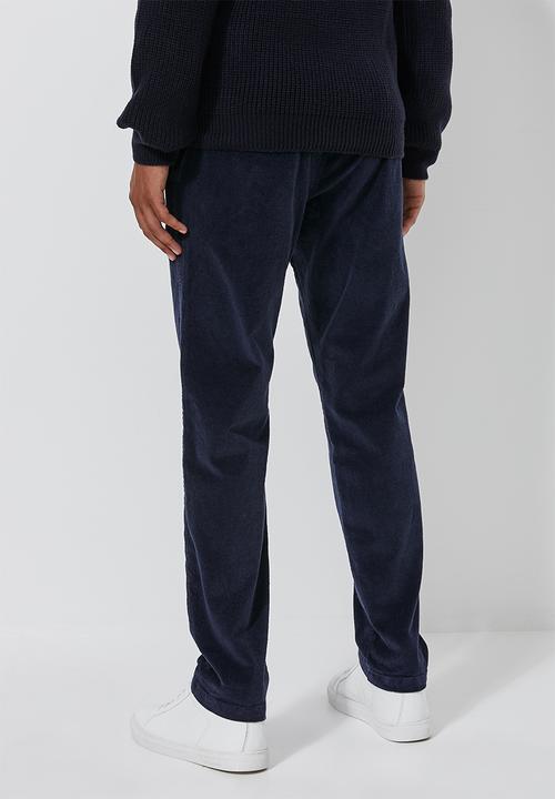 Superbalist - Elasticated waistband corduroy pants - navy