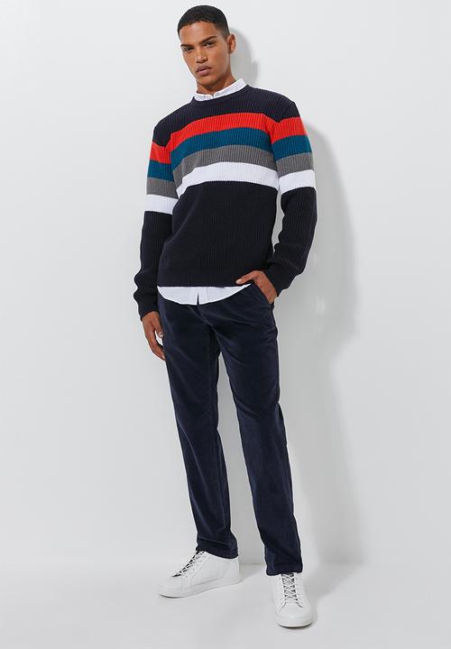Superbalist - Elasticated waistband corduroy pants - navy