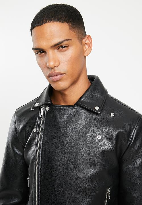 Jack & Jones - Hip biker jacket - black 