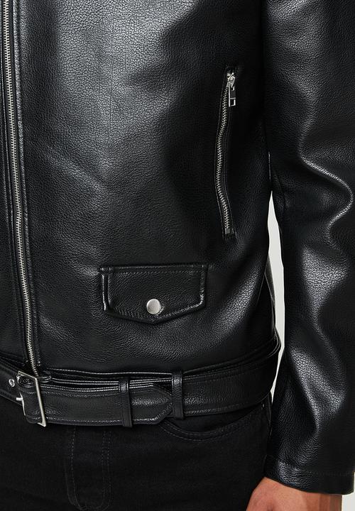 Jack & Jones - Hip biker jacket - black 