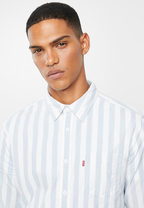 Levi’s® - Classic 1 pocket shirt - white & blue 