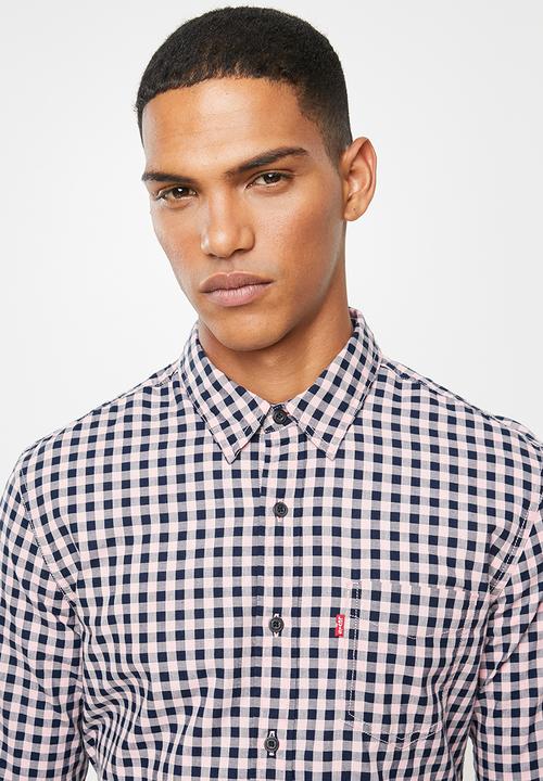 Levi’s® - Classic slim fit 1 pocket shirt - navy & pink 