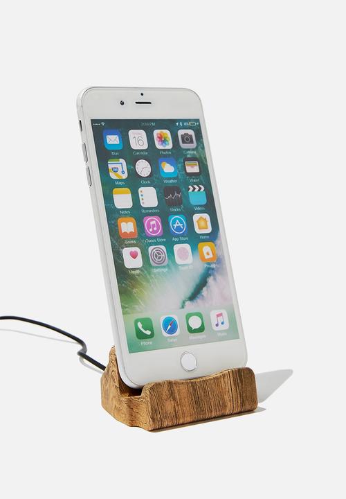 Typo - Phone docking station - wild west woodgrain