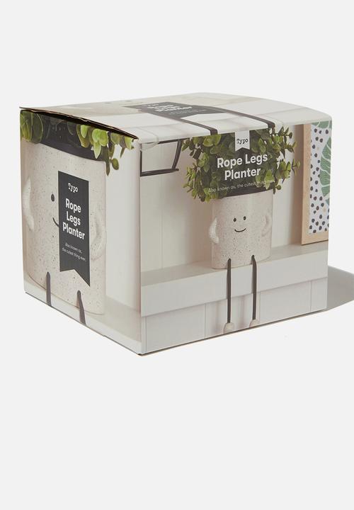 Typo - Small shaped planter - rope legs