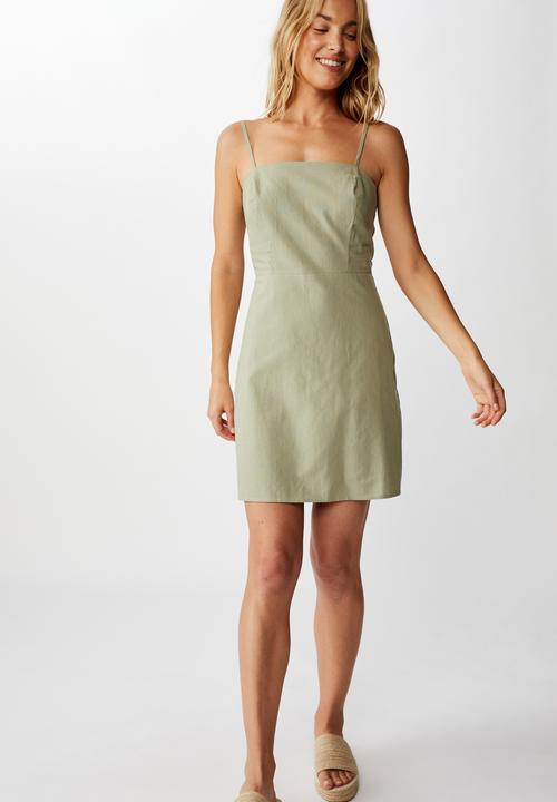 Cotton On - Woven Renee strappy mini dress - tea