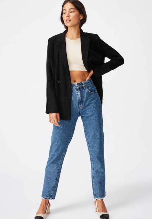 Cotton On - All day textured blazer - black