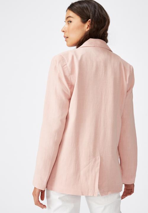 Cotton On - All day textured blazer - pink 