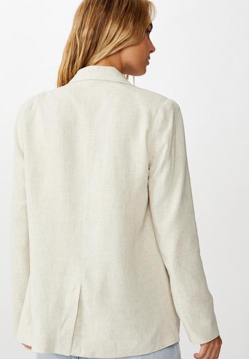 Cotton On - All day textured blazer - neutral 