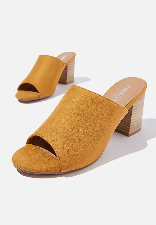 Cotton On - Colette heeled mule - mustard