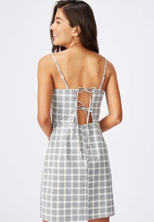 Cotton On - Woven Renee strappy mini dress - total eclipse