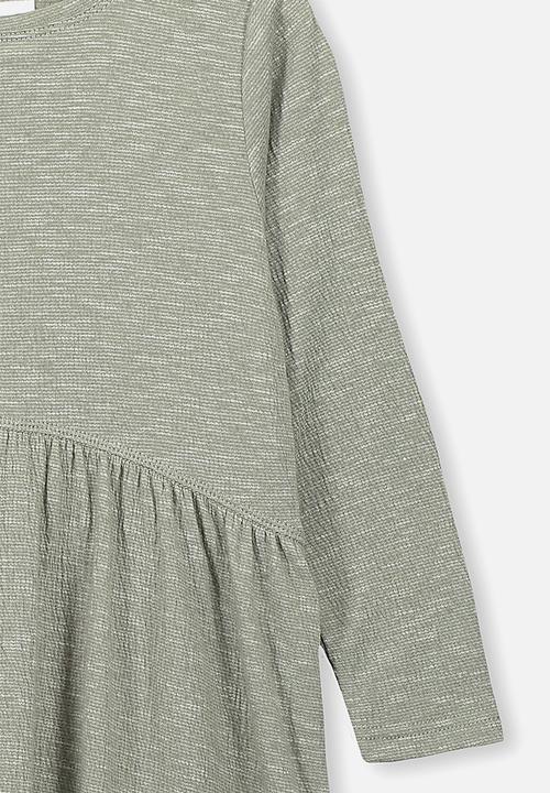 Cotton On - Freya long sleeve dress - silver sage