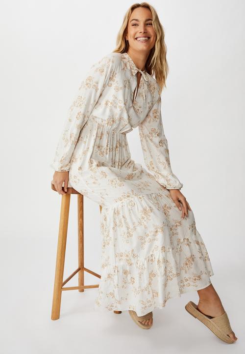 Cotton On - Woven Michelle long sleeve maxi dress Hannah floral - nomad