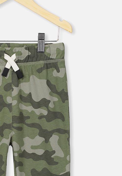 Cotton On - Brooklyn slouch pant - green camo