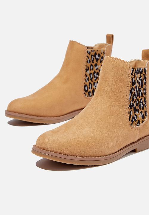 Cotton On - Scallop gusset boot - tan