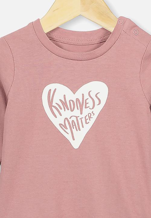Cotton On - Jamie long sleeve tee - dusty berry
